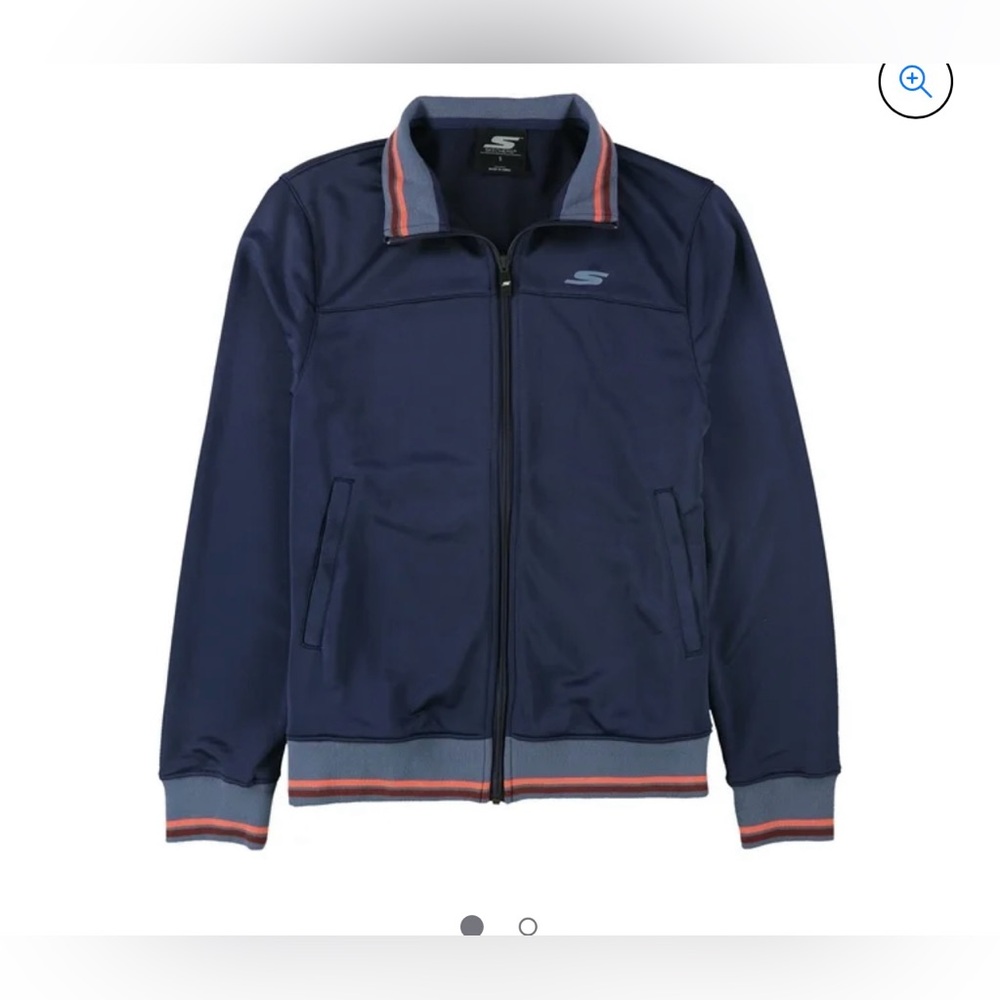 Skechers Mens Explore Track Jacket, Navy Blue, NWT